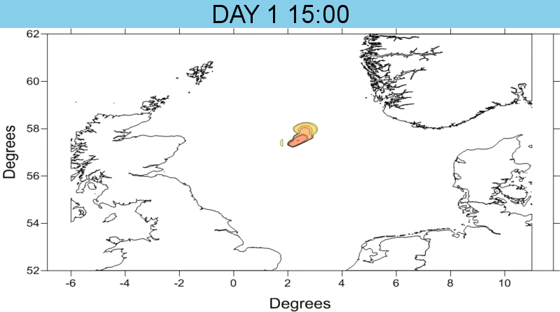 Image of Gas Release at the North Sea, modelled by ADMS-STAR